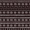 Black and white striped ornament traditional african mudcloth fabric seamless pattern, vector