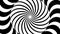Black and white swirling hypnotizing spiral pattern
