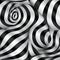 Black and white swirling pattern with distorted bodies and metallic texture (tiled)