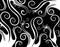 Black and White Swirls Vines Background