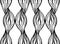 Black white texture with wavy hair lines. Vertical braids and chains. Vector pattern