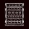 Black and white traditional african mudcloth fabric print, vector