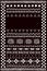 Black and white traditional african mudcloth fabric template for a banner, vector