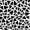 Black and white triangle shape mosaic geometric seamless pattern, vector