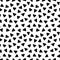 Black and white triangles hand drawn simple geometric seamless pattern, vector