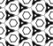 Black and white triangular seamless pattern. Hand