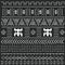 Black and white tribal ethnic pattern with geometric elements, traditional African mud cloth, tribal design