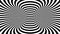 Black and white twisted curved lines forming torus horizontal background, optical illusion. 3d render illustration