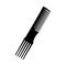 Black and white two side comb silhouette