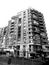 Black&White. Typical block of flates in Bucharest - Bucuresti.