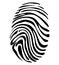 Black and White Vector Fingerprint