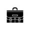 Black & white vector illustration of artist portfolio bag for sk