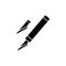 Black & white vector illustration of craft pen knife with blade.