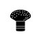 Black & white vector illustration of foam sponge with handle. Flat icon of brush for absorption paint, stain, varnish in decoupage