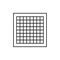 Black & white vector illustration of graph paper. Line icon of m