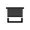 Black & white vector illustration of horizontal blind. Flat icon