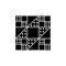 Black & white vector illustration of stepping stones quilt pattern. Flat icon of quilting & patchwork geometric design template.