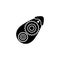 Black & white vector illustration of tape dispenser. Flat icon o
