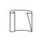 Black & white vector illustration of transparent tracing paper.