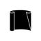 Black & white vector illustration of transparent tracing paper. Flat icon of material for architect, drafter, engineer. Technical