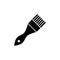 Black & white vector illustration of wide paintbrush. Flat icon