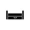 Black & white vector illustration of wooden pull-out sleeper. Fl