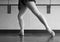 Black and white version of Barre Work at Ballet Class