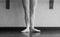 Black and White version of The evolution of a ballet dancer from canvas, to pointe
