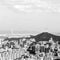 Black and white view of Namsan tower from the Asan Mountain, Seoul, South Korea