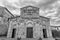 Black and white view of the Pieve di San Giovanni and Santa Maria Assunta church, Cascina, Italy