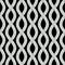 Black and white wave ancient greek mosaic seamless pattern, vector