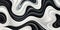 Black and white Wavy and swirled brush strokes vector seamless pattern