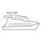 Black and white web icons marine vessels, ship, boat, yacht