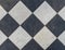 Black and white wintage checkered floor tiles