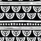 black and white woodblock vintage hatching modern arrangement pattern with geometric oriental on white