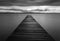 Black and White wooden jetty