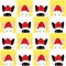 Black White Yellow Rabbit Chess board Christmas Background