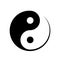 Black and white Yin Yang symbol