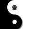 Black and white yin yang symbol
