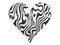 Black and White Zebra Heart Symbol
