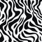 Black And White Zebra Pattern Wallpaper - Irregular Organic Forms