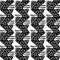 Black and white zigzag, dots and triangles in a cool seamless pattern