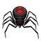 Black widow spider icon.