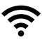 Black wifi symbol icon isolated on a white background