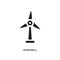 black windmill isolated vector icon. simple element illustration from industry concept vector icons. windmill editable logo symbol