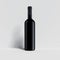 Black wine bottle on the white background, 3d rendering
