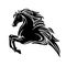 Black winged pegasus horse vector design