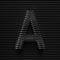Black wire font Letter A 3D