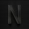 Black wire font Letter N 3D