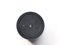 Black wireless bluetooth smart speaker isolated on a plain white background;